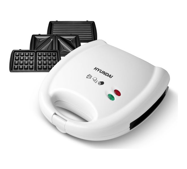 Hyundai SM627 Sandwichmaker 700 W für 4 Sandwiches  (Weiß) f&uuml;r 37,99 Euro