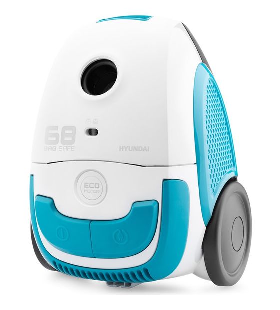 Hyundai UVC068 Bodenstaubsauger mit Staubbeutel 800 W  (Weiß, Blau) f&uuml;r 63,99 Euro