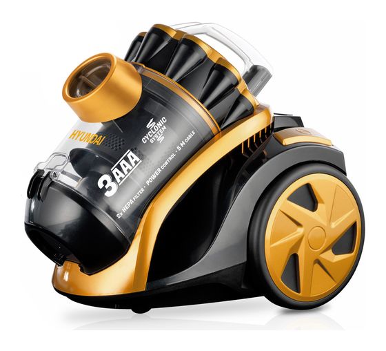 Hyundai VC014 Bodenstaubsauger Beutellos 800 W HEPA  (Schwarz, Orange) f&uuml;r 82,49 Euro