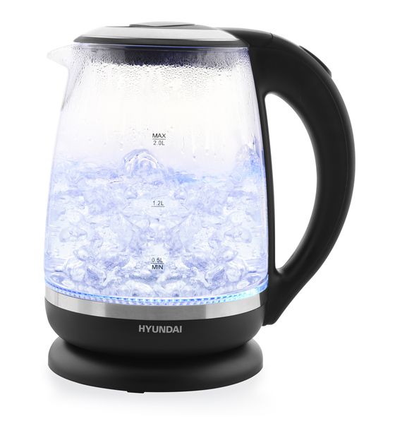 Hyundai VK745 2,0 l Wasserkocher 2200 W (Schwarz, Transparent, Silber) f&uuml;r 24,99 Euro