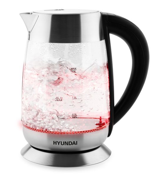 Hyundai VK792 1,8 l Wasserkocher 2200 W (Schwarz, Transparent, Silber) f&uuml;r 37,99 Euro