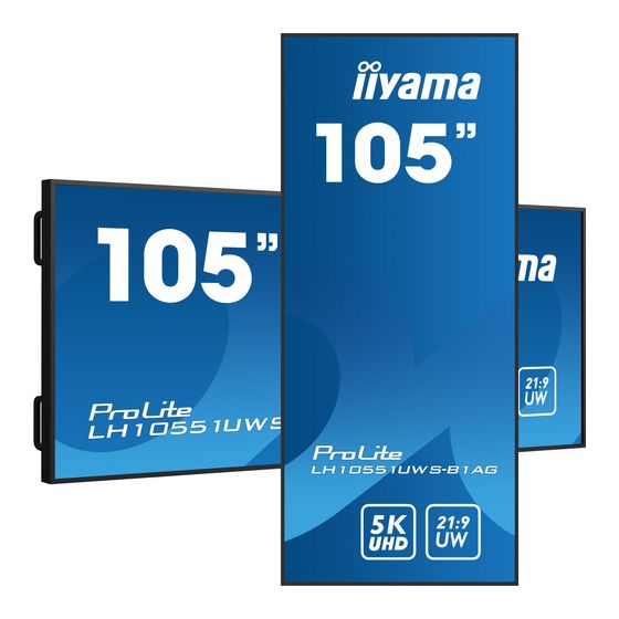 iiyama ProLite LH10551UWS-B1AG 5K Ultra HD Monitor 2,67 m (105") 21:9 8 ms  (Schwarz) f&uuml;r 5.299,00 Euro