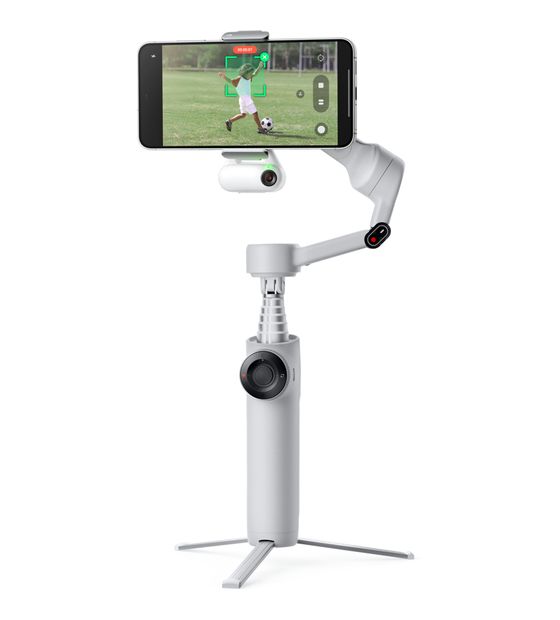 Insta360 Flow 2 AI Tracker Bundle Stativ Gimbal für Smartphone faltbar Bluetooth  (Hellgrau) f&uuml;r 149,99 Euro