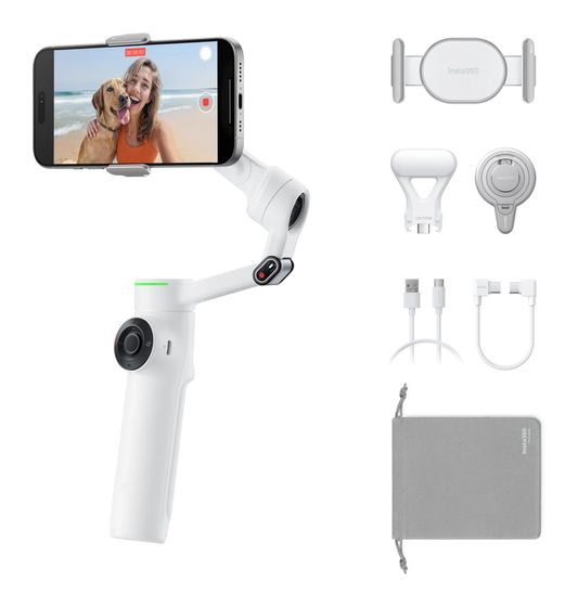 Insta360 Flow 2 Pro Stativ Gimbal für Smartphone faltbar Bluetooth  (Weiß) f&uuml;r 199,00 Euro