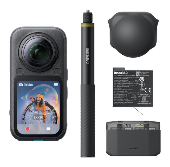Insta360 X6 Essentials Bundle 7680 x 3840 Pixel Aktion Kamera 170° 120 MP  (Schwarz) f&uuml;r 799,00 Euro
