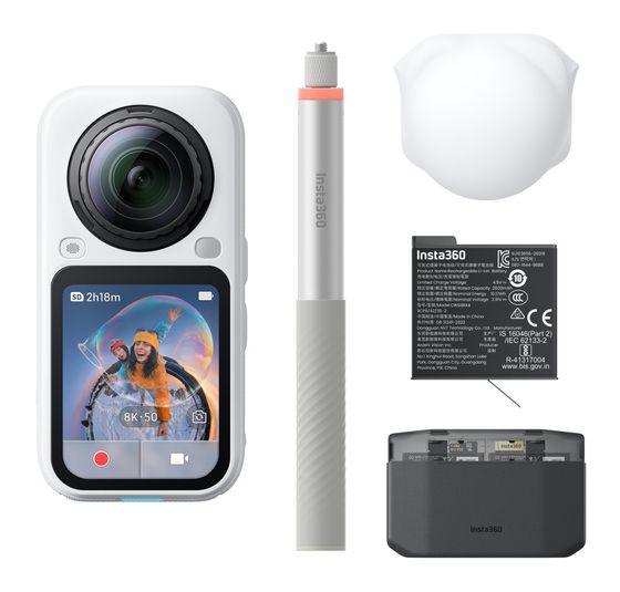 Insta360 X6 Essentials Bundle 7680 x 3840 Pixel Aktion Kamera 170° 120 MP  (Weiß) f&uuml;r 799,00 Euro