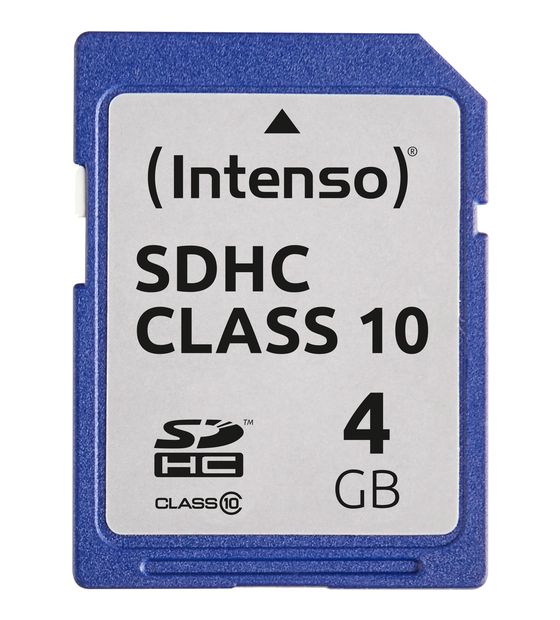 Intenso 3411450 SDHC Speicherkarte 4 GB Klasse 10 f&uuml;r 4,99 Euro