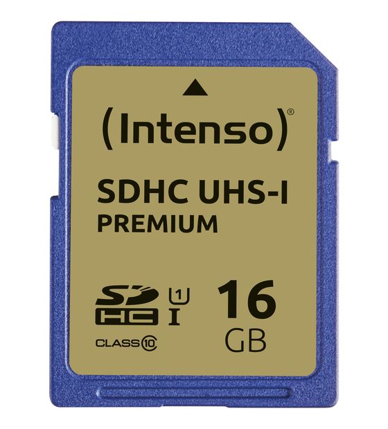 Intenso 3421470 Premium SDHC Speicherkarte 16 GB U1 Klasse 10 f&uuml;r 7,99 Euro