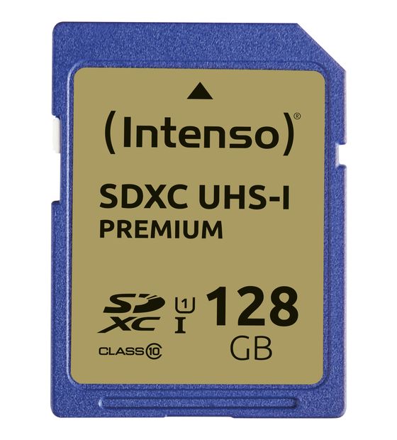 Intenso 3421491 Premium SDXC Speicherkarte 128 GB U1 Klasse 10 f&uuml;r 26,99 Euro