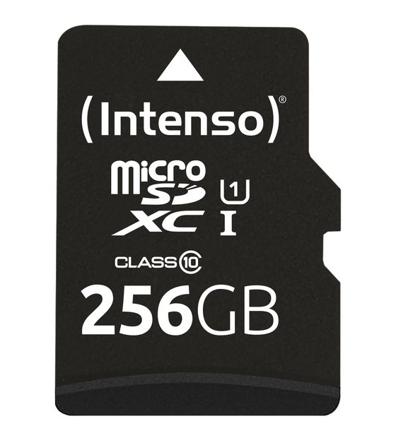 Intenso 3424492 MicroSD Speicherkarte 256 GB Class 1 (U1) Klasse 10 f&uuml;r 46,99 Euro