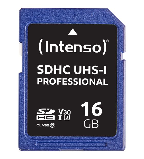 Intenso 3431470 Professional SDHC Speicherkarte 16 GB U3 Klasse 10 f&uuml;r 7,99 Euro