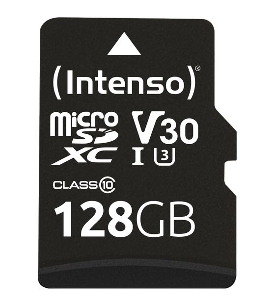 Intenso 3433491 Professional MicroSDXC Speicherkarte 128 GB U3 Klasse 10 f&uuml;r 23,99 Euro
