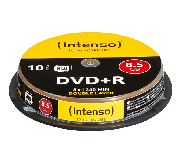 Intenso DVD+R 8.5GB, DL, 8x f&uuml;r 7,49 Euro