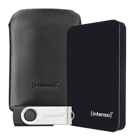 Intenso Memory Drive Bonuspack 2 TB externe Festplatte 2.5"  (Schwarz) f&uuml;r 89,99 Euro