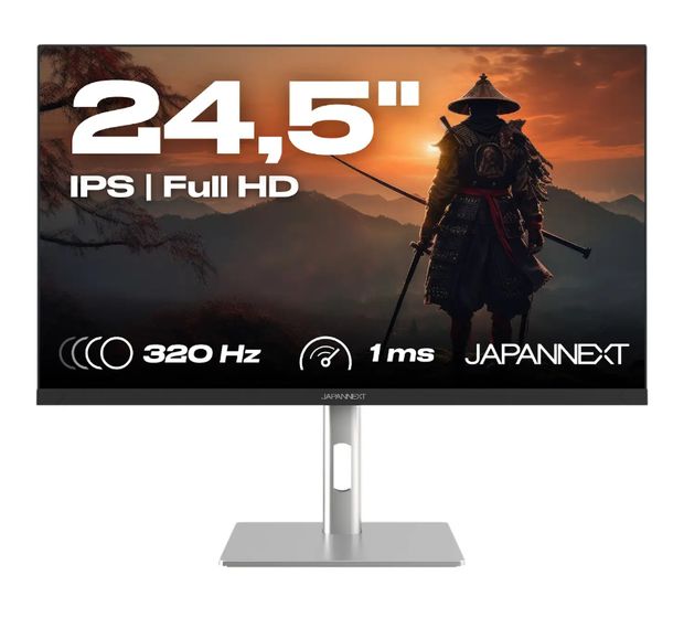 JAPANNEXT JN-IPS245G320F-HSP Full HD Monitor 62,2 cm (24.5 Zoll) 16:9 1 ms 350 cd/m²  (Schwarz) f&uuml;r 220,00 Euro