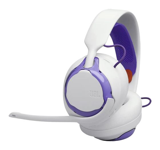 JBL Quantum 250 Over Ear Kopfhörer Kabelgebunden  (Violett, Weiß) f&uuml;r 49,49 Euro