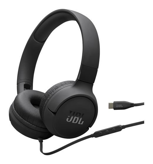 JBL Tune 520C Ohraufliegender Kopfhörer Kabelgebunden USB Typ-C  (Schwarz) f&uuml;r 39,99 Euro
