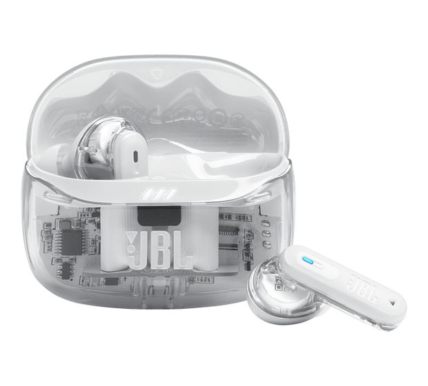 JBL Tune Beam 2 Ghost Edition In-Ear Bluetooth Kopfhörer kabellos 12 h Laufzeit IP54  (Weiß) f&uuml;r 82,99 Euro