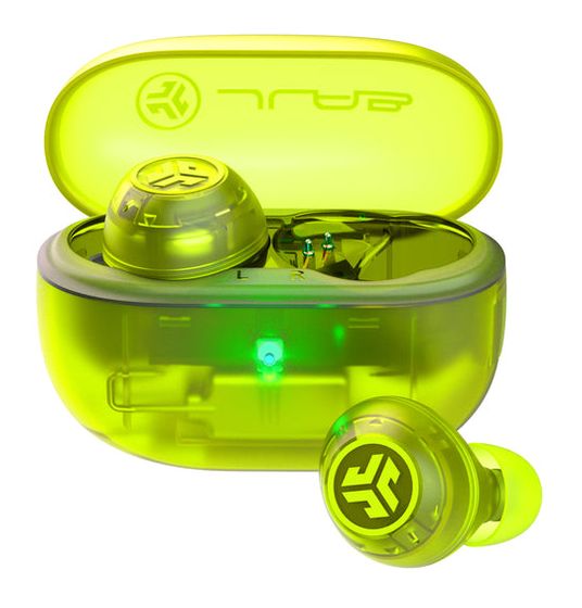 JLab Go Pop ANC In-Ear Bluetooth Kopfhörer Kabellos TWS 7 h Laufzeit IP55 (Türkis, Transparent) f&uuml;r 39,99 Euro