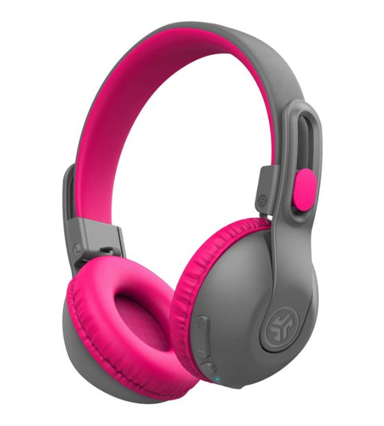 JLab JBuddies Studio 2 Bluetooth Kopfhörer kabelgebunden&kabellos 65 h Laufzeit USB Typ-C  (Grau, Pink) f&uuml;r 34,99 Euro