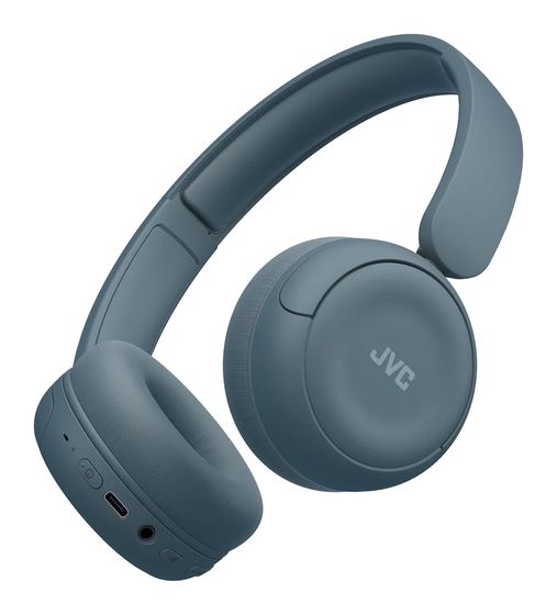 JVC HA-S59W Ohraufliegender Bluetooth Kopfhörer kabelgebunden&kabellos 50 h Laufzeit  (Blau) f&uuml;r 50,99 Euro