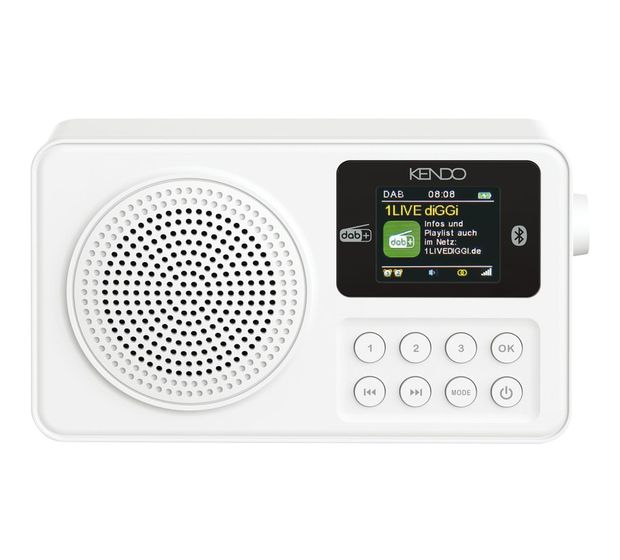 Kendo 24EX Bluetooth DAB+ Radio Tragbar  (Weiß) f&uuml;r 34,99 Euro