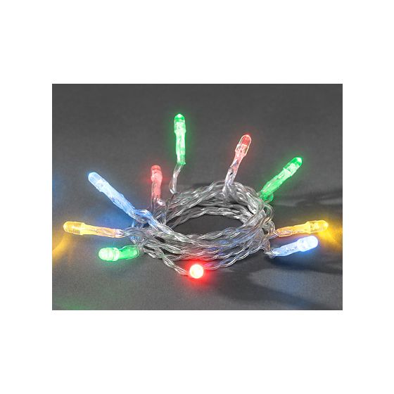 Konstsmide 1408-503 LED-Lichterkette 20er batteriebetrieben LED 3350 mm Blau, Grün, Rot, Gelb Batterie/Akku f&uuml;r 6,99 Euro