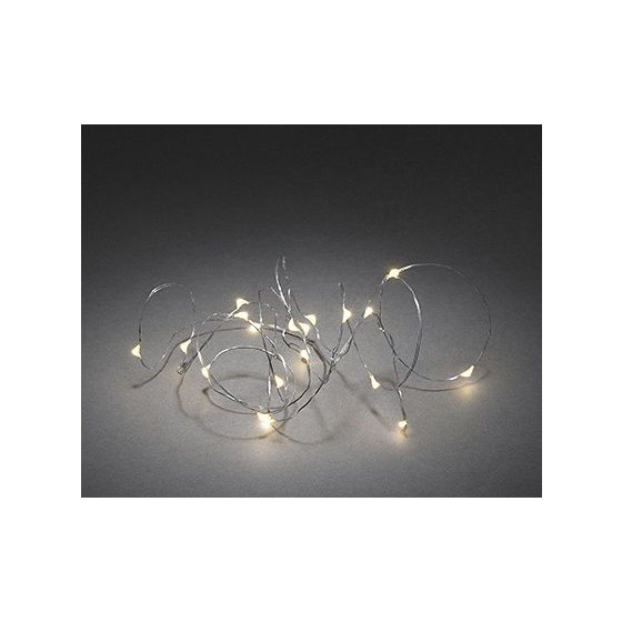 Konstsmide 1461-190 Micro LED Lichterkette Micro LED 4400 mm Warmweiß Batterie/Akku f&uuml;r 9,99 Euro