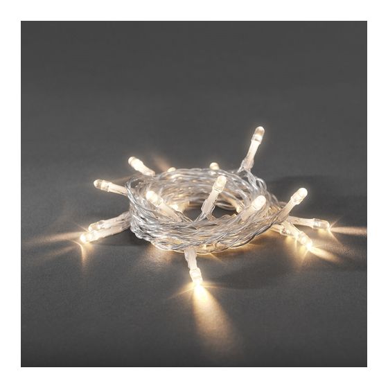 Konstsmide 1469-103	Mini-Lichterkette 30er batteriebetrieben LED 4350 mm Warmweiß Batterie/Akku f&uuml;r 9,99 Euro