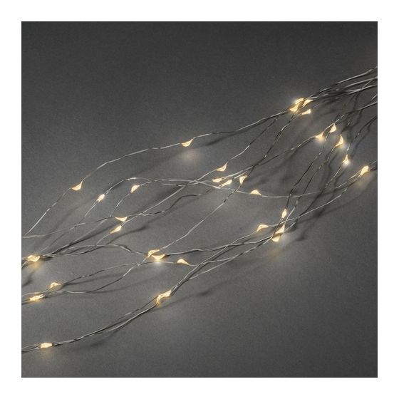 Konstsmide 6380-890 LED Tropfenlametta 10 Stränge LED Bernstein f&uuml;r 9,99 Euro