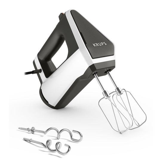 Krups GN6021 3MIX 6000 Handmixer 600 W 5 Stufen  (Grau, Weiß) f&uuml;r 64,99 Euro