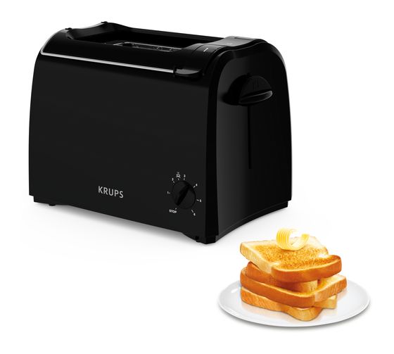 Krups KH1518 ProAroma Toaster 850 W 2 Scheibe(n) 6 Stufen  (Schwarz) f&uuml;r 44,99 Euro