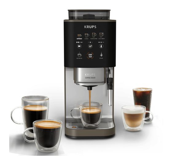 Krups SA403B Kaffeevollautomat 15 bar  (Schwarz, Edelstahl) f&uuml;r 379,00 Euro