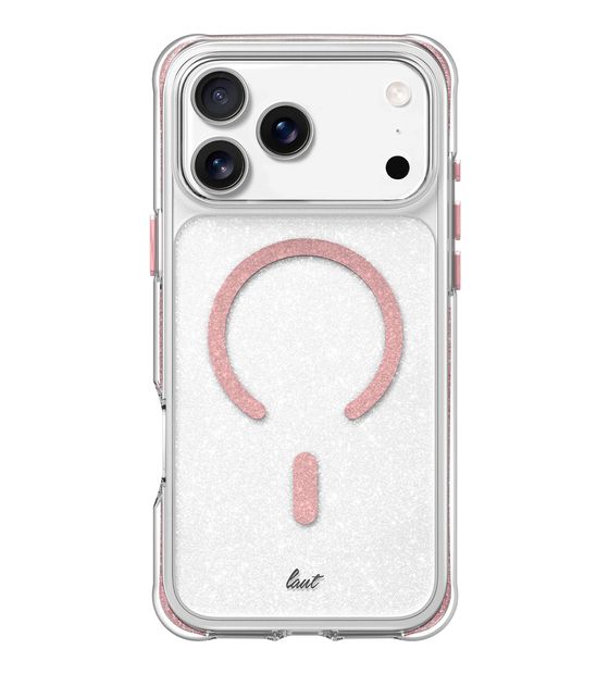 LAUT Aero Sparkle Cover für Apple iPhone 17 Pro Max  (Pink, Transparent) f&uuml;r 30,99 Euro