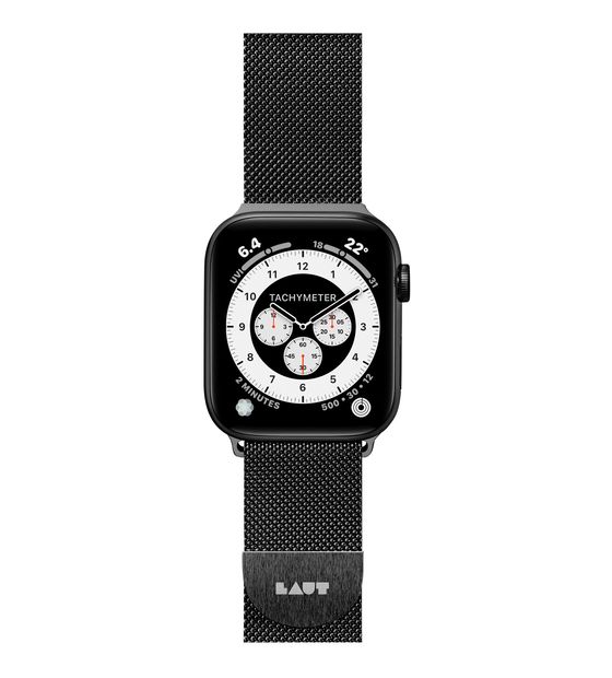 LAUT Steel Loop Armband Apple Watch 42/44/45/49 mm  (Schwarz) f&uuml;r 27,99 Euro