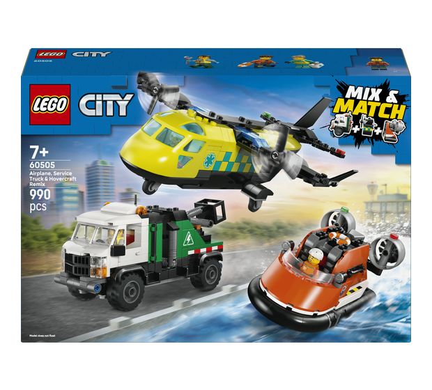LEGO Kombinationsset mit Flugzeug, Wartungsfahrzeug und Luftkissenboot f&uuml;r 60,49 Euro