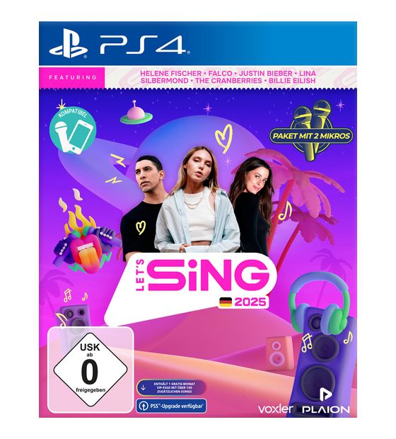 Let's Sing 2025 German Version [+ 2 Mics] (PlayStation 4) f&uuml;r 59,99 Euro