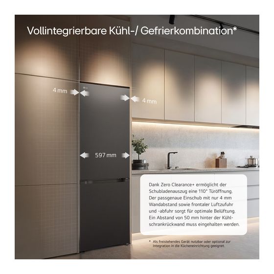 LG GBBS716AEV 220 l / 113 l Kühl-Gefrierkombi freistehend 108 kWh Jahr  (Schwarz) f&uuml;r 1.399,00 Euro