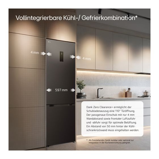 LG GBBS727AEV 262 l / 113 l Kühl-Gefrierkombi freistehend NoFrost 112 kWh Jahr  (Schwarz) f&uuml;r 999,00 Euro