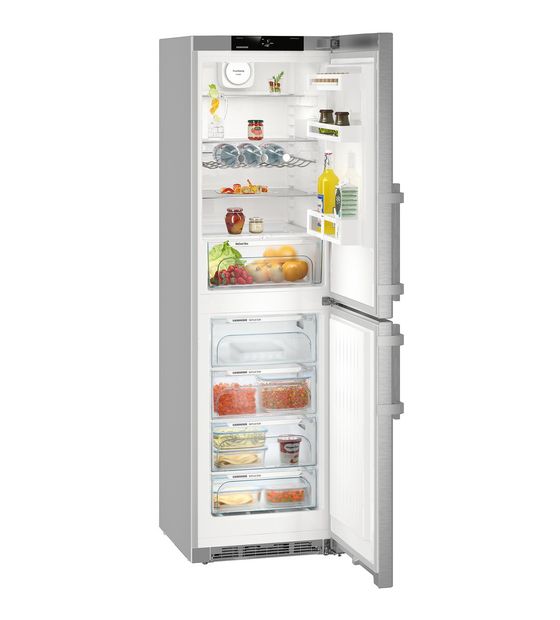 Liebherr CNef4735-21 222 l / 132 l Kühl-Gefrierkombi freistehend NoFrost 210 kWh Jahr  (Silber) f&uuml;r 1.399,00 Euro
