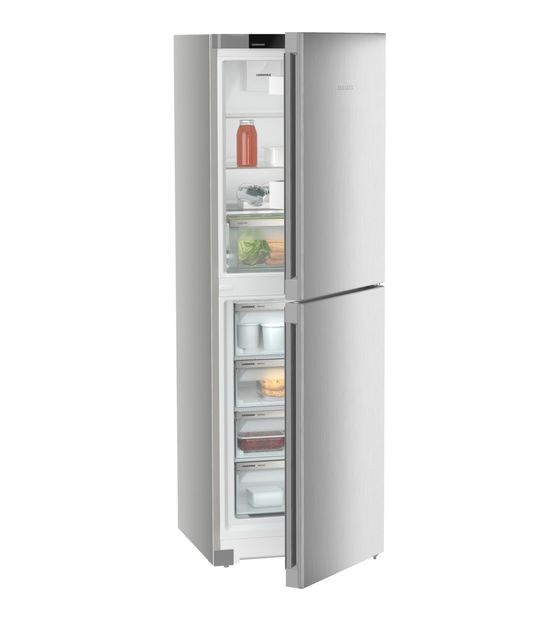 Liebherr CNsfd5204-22 187 l / 132 l Kühl-Gefrierkombi freistehend NoFrost 202 kWh Jahr  (Silber) f&uuml;r 829,00 Euro