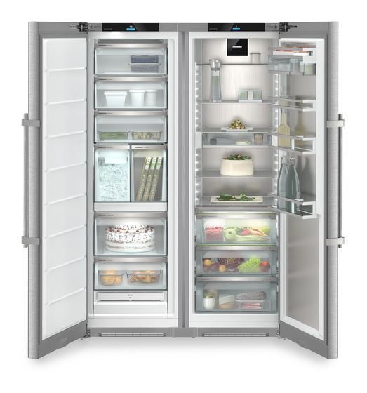 Liebherr XRFst5295-22 Peak Europäischer Side-by-Side Kühl-/ Gefrierkombination 387 l / 278 l NoFrost 1855 mm x 1204 mm  (Edelstahl) f&uuml;r 4.739,00 Euro