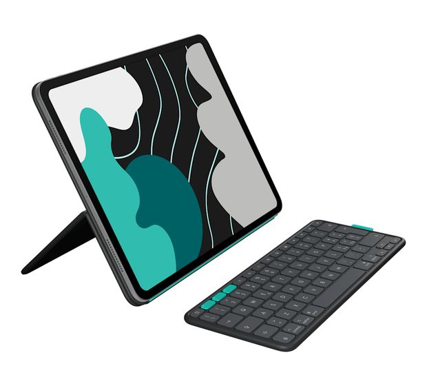 Logitech Flip Folio Tastatur für Apple iPad Pro 13-inch (M4), iPad Air 13-inch (M2 & M3) Stoßfest, Kratzresistent mit Magnetisch  (Graphit) f&uuml;r 154,99 Euro