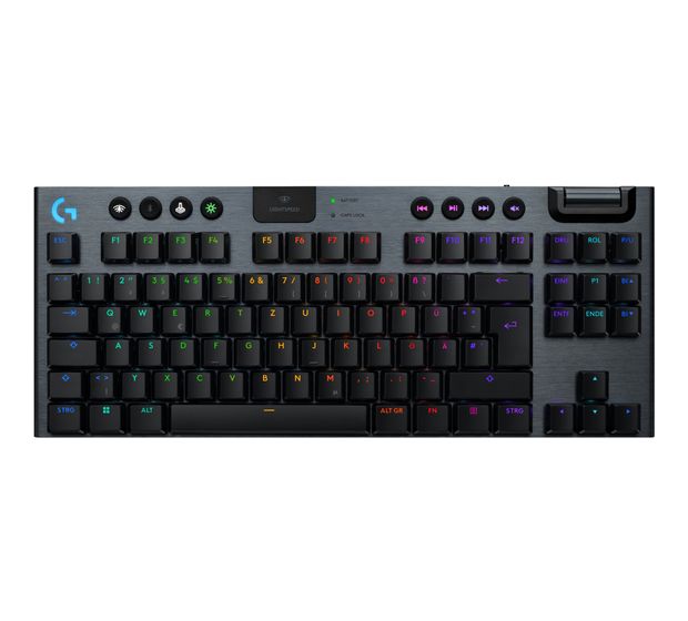 Logitech G915X Lightspeed LED Gaming Tastatur USB + RF Wireless + Bluetooth  (Schwarz) f&uuml;r 147,99 Euro