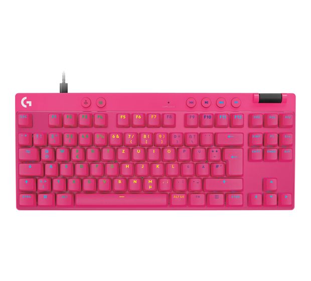 Logitech Pro X TKL Rapid LED Gaming Tastatur USB  (Pink) f&uuml;r 151,99 Euro