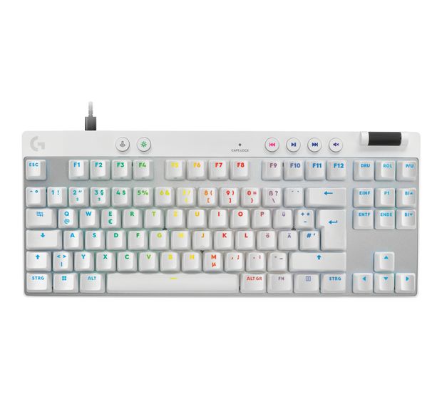 Logitech Pro X TKL Rapid LED Gaming Tastatur USB  (Weiß) f&uuml;r 151,99 Euro