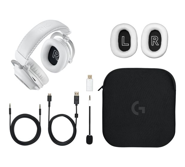 Logitech Pro X2 Over Ear Bluetooth Kopfhörer kabellos 50 h Laufzeit  (Weiß) f&uuml;r 231,99 Euro
