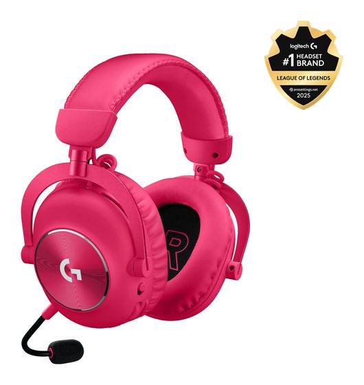 Logitech Pro X2 Over Ear Bluetooth Kopfhörer kabellos  (Magenta) f&uuml;r 168,99 Euro