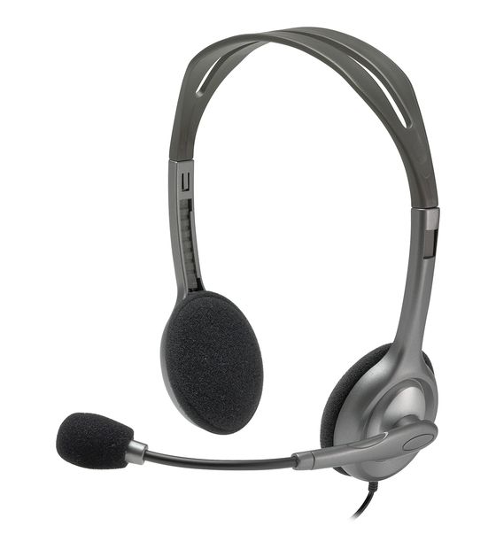 Logitech H110 Ohraufliegender Kopfhörer Kabelgebunden  (Grau, Dunkles Grau) f&uuml;r 17,99 Euro