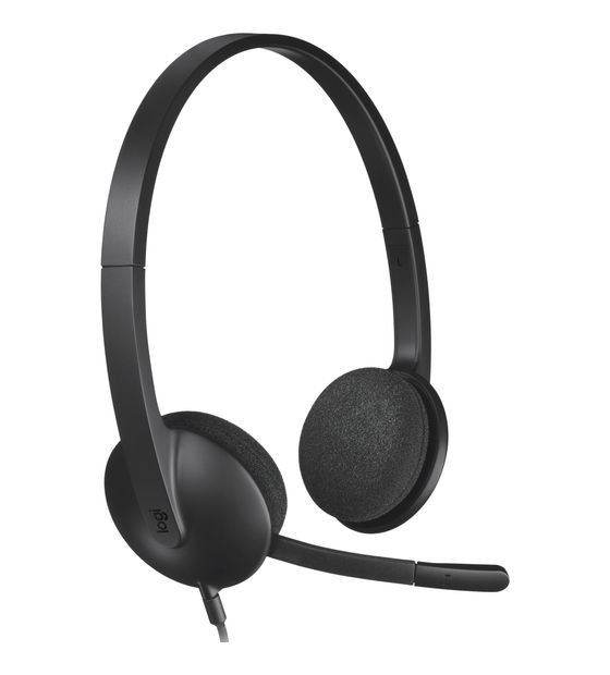 Logitech H340 Ohraufliegender Kopfhörer Kabelgebunden USB Typ-A  (Schwarz) f&uuml;r 31,99 Euro